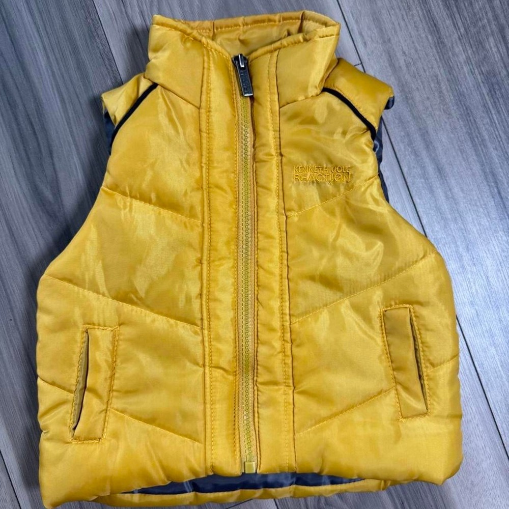 Kenneth Cole Reaction yellow puffer vest for baby in size 12 months